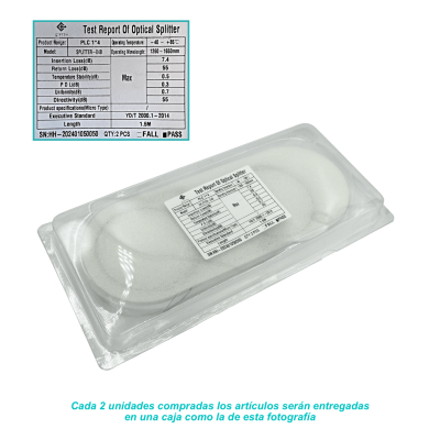 SPLITTER-04B 1x4 sin-Conectores Divisor p/EPON/GPON 1.5m req-Fusion 1260-1650mm