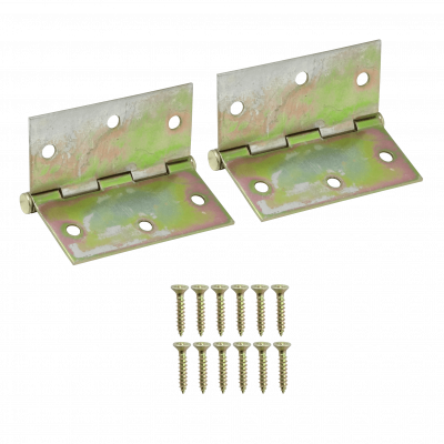 BISA-35 2-Bisagras 89x89mm x2,0 3-Tornillos incluidos-12-Tornillos 3,5x3,5-Pulgadas