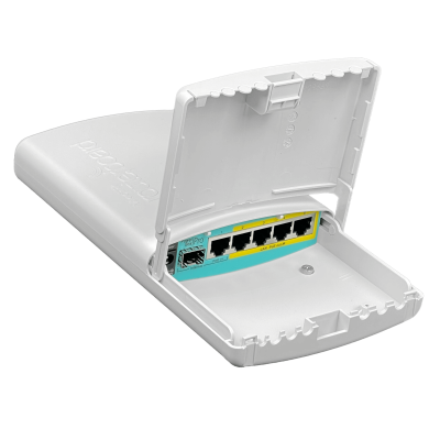 POWERBOX-PRO MIKROTIK Router de Exterior 800MHz 5-1000(4-Puertos-PoE) 1-Puerto-SFP L4 12-57V RB960PGS