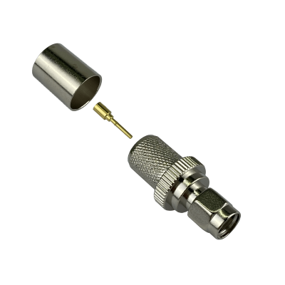 RM4C Conector Coaxial Serie-400 RPSMA-Macho para crimpar compatible con cable CA400 y LMR400