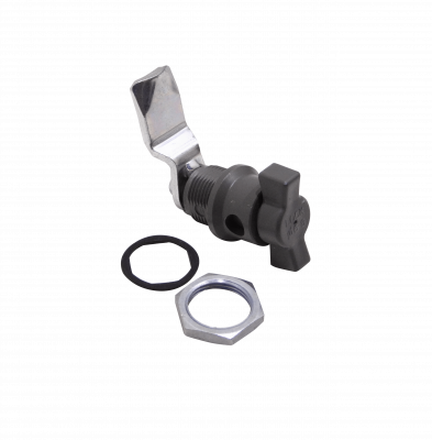 MS772 TIBOX Placa metálica porta candado para tablero eléctrico, compatible con fijación M22 y llave hexagonal de 27 milímetros