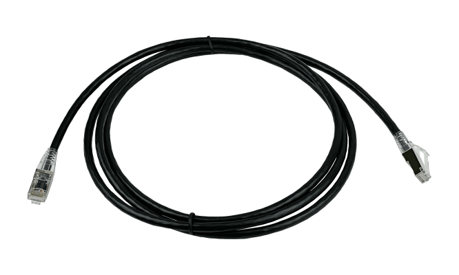 CPX6-02 LINKMADE Prolongador de red Cat6 SF/UTP de 2 metros, color negro, cable multifilar para uso exterior