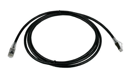 CPX6-02 LINKMADE Prolongador de red Cat6 SF/UTP de 2 metros, color negro, cable multifilar para uso exterior