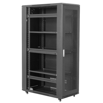 RK42-12PL LINKMADE Armario 42U 1200mm Puerta Microperforada 1,2m-Profundidad con-Ventilador-Estantes Rack