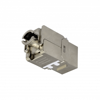 KJAU UI 1u Cat6A STP FTP Blindado Punchab Metal RJ45 UACC-KEYSTONE-JACK-C6A