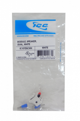 KS2RN ICC Conector Keystone de 2 Pines para Altavoz Rojo-Negro Calibre Máximo AWG16 UL