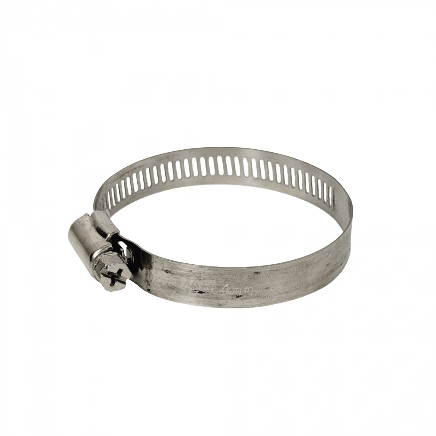 CLAMP-64 Abrazadera metálica regulable con rango de diámetro 40-64mm y ancho de 12mm