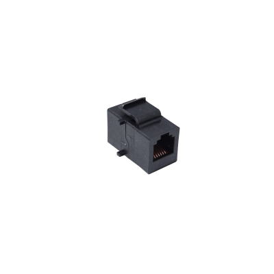KC12N. Negro 6P6C UTP Acoplador RJ12-RJ12 Keystone Paso Directo RJ25-RJ25
