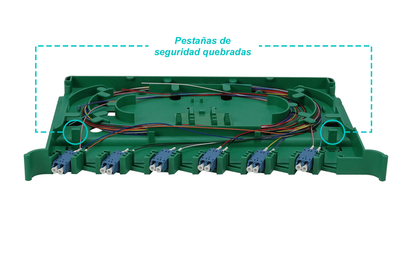 ODF-L-LIQ Bandeja Deslizante para Cabecera ODF con 12 Acopladores LC/UPC Incluye Pigtails Monomodo