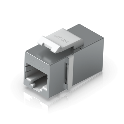 KCAU UI 1u Cat6A Blindado Copla RJ45-RJ45 FTP STP UACC-KEYSTONE-COUPLER-C6A