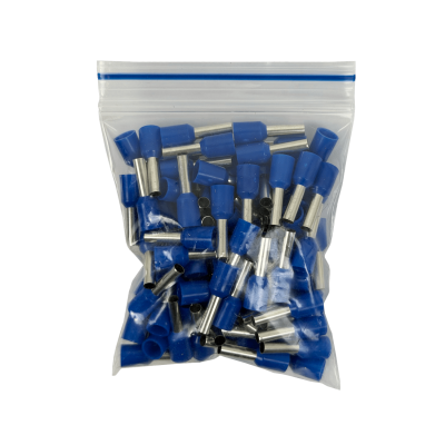 E2508-A Azul 2,5mm2 8/15mm 100-unids AWG14 Ferrules Terminal Aislado Crimpeabl