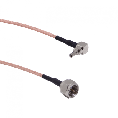 9M1FM-15CM CRC9-M-90º a F-Macho Cable Coaxial RG316 15cm