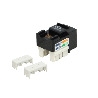 KP5NL LINKMADE Negro Cat5E U/UTP Jack Keystone Ponchable Conector Hembra RJ45