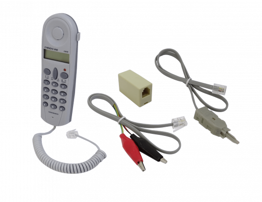 TELEF-PRUEBA CHINO-E Auricular técnico para testeo RJ11-M/H Pinzas/Krone con pantalla
