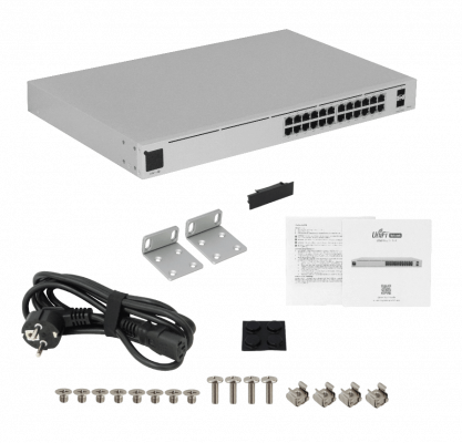 USW-PRO-24-POE-LIQ2 UBIQUITI USADO puertos 1,2,3 Rotos 24-1000-PoE 400W-tot 2-SFP+10G