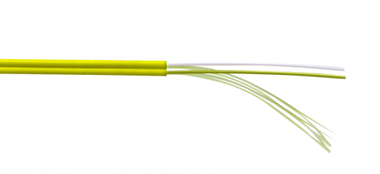 CFSZ2 Cable de fibra óptica monomodo dúplex tipo Zipcord de 1 metro, cubierta LSZH de 3,0 mm y núcleo 9/125 µm