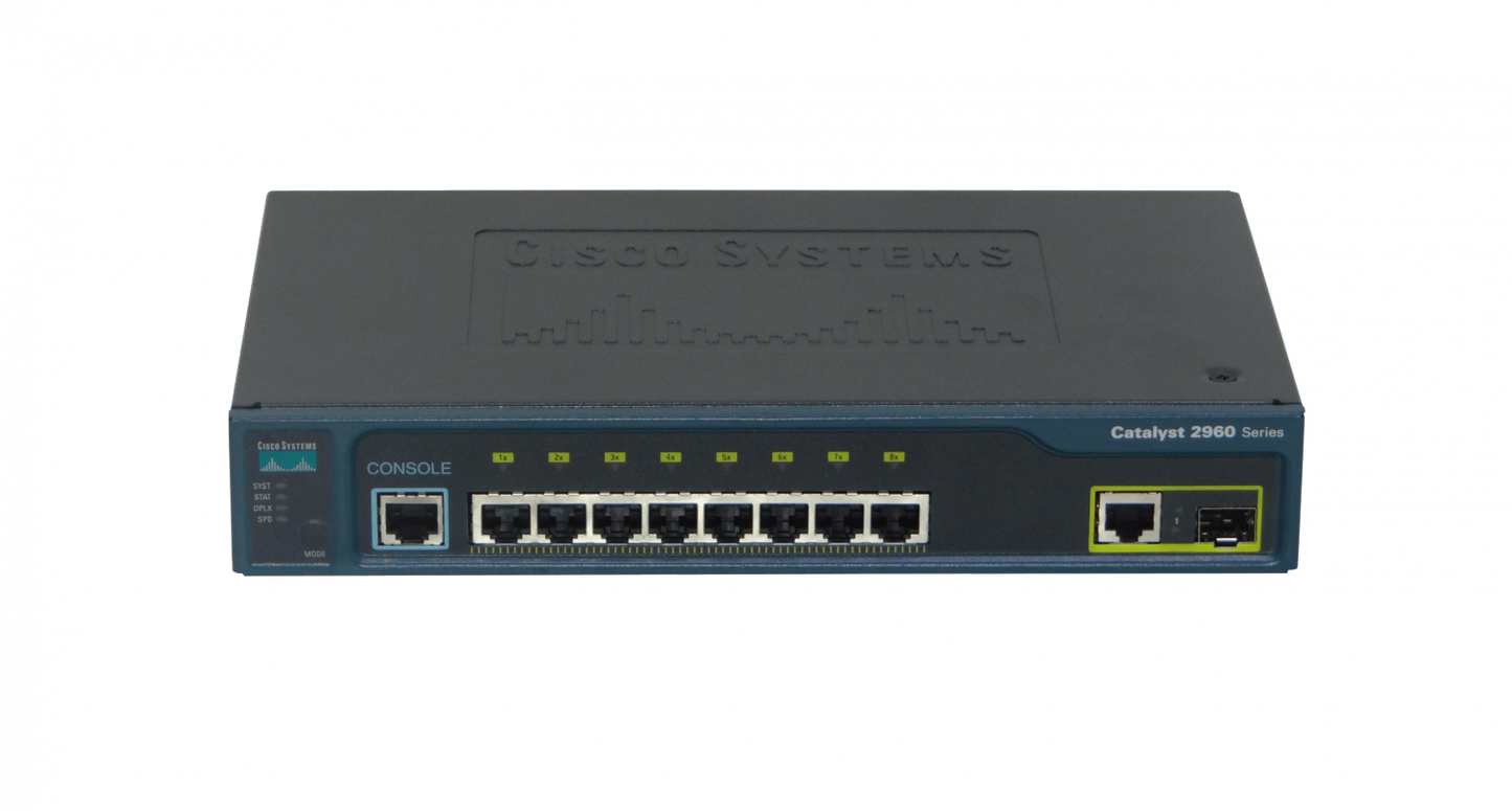 WS-C2960-8TC-L CISCO REFACC 8-100 1-SFP-Combo-1000 Console Desktop-Magn Switch Admin
