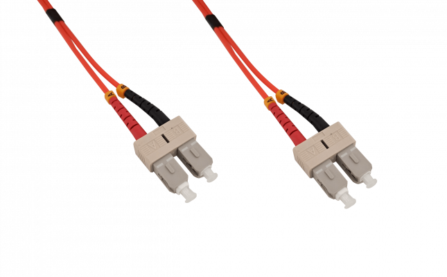 JFMCC25 Cable de fibra óptica multimodo OM1 dúplex SC-SC de 25 metros, 62.5/125 µm, cubierta LSZH de 3 mm