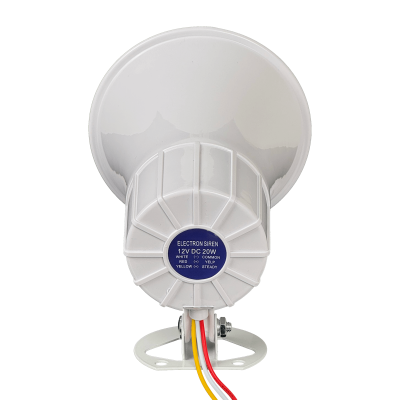 SD-20W Sirena Blanca 20W 12VDC 115dB doble tono exterior 20 watt 12 volt