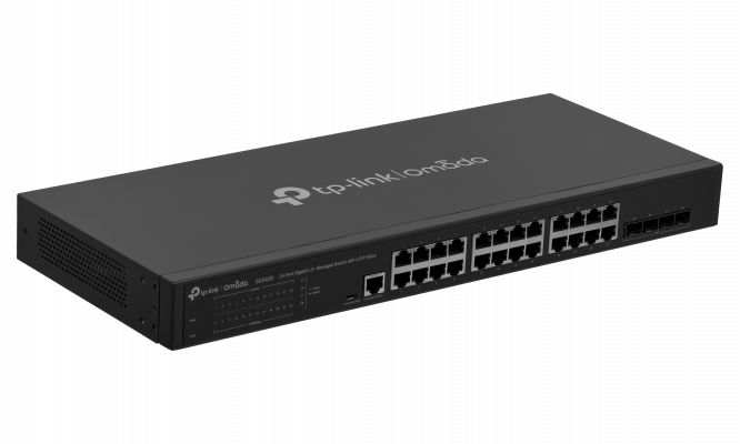 TL-SG3428 TP-LINK 24-Puertos-1000 4-Ranuras-SFP Consola-RS232-RJ45 Switch Gestionable Rack incluye-USB Omada
