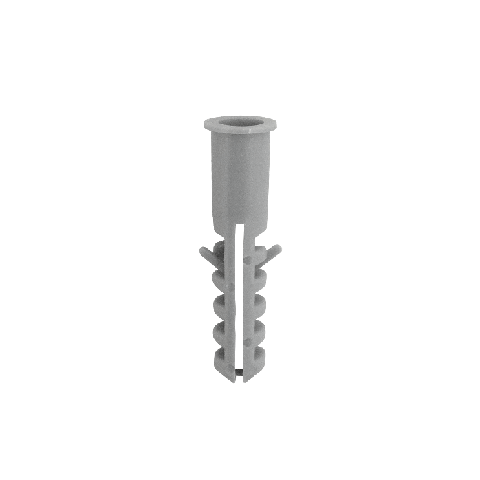 TARUGO-10MM Tarugo 10mm 100-Unids. Plastico-PE Gris 10x44mm Tornillo-5x45