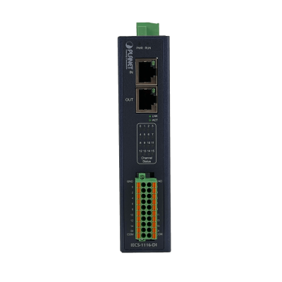 IECS-1116-DI PLANET Módulo de Entradas Digitales EtherCAT 16 Canales 2 Puertos RJ45 Requiere 9-48VDC