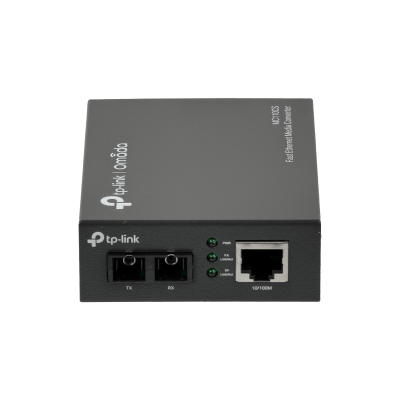 MC110CS TP-LINK CONVERSOR DE MEDIOS FIBRA MONOMODO 100MBPS 2-SC 20KM Conector-5,5x2,1mm