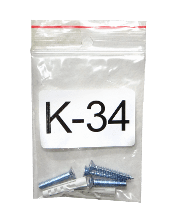 K34. Paquete MKTK con 2 anclajes de 5mm y 4 pernos incluido en Mikrotik RBCAP-2ND