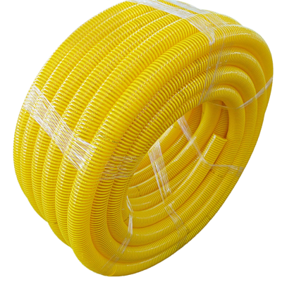 CCA-MANG 25mt Tubo 55mm Manguera Flexible Abierta Amarilla PC+ABS LSZH