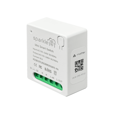 HOME-SW Interruptor relé inteligente para Apple HomeKit 100-250VAC 16A con conectividad WiFi para domótica IoT