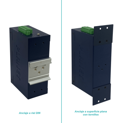 IGS-504HPT PLANET Conmutador 5 Puertos 1000Mbps 4-PoE+120W-Total Carril DIN Industrial 50mm requerido/12-56V