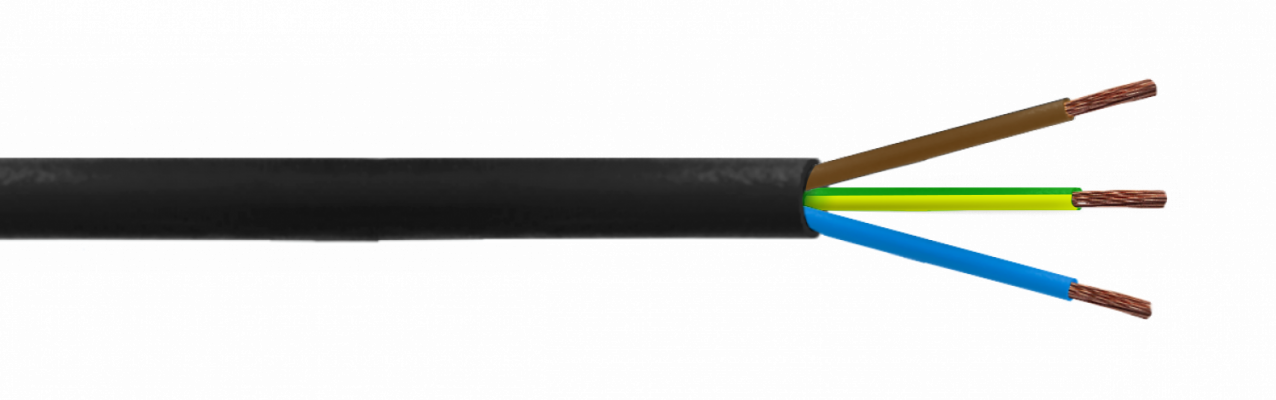 CORDON7 Cable Eléctrico Flexible RVV 3x0,75mm PVC Negro 100 metros para 4-6 Amperios