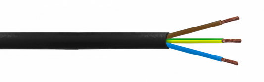 CORDON7 Cable Eléctrico Flexible RVV 3x0,75mm PVC Negro 100 metros para 4-6 Amperios