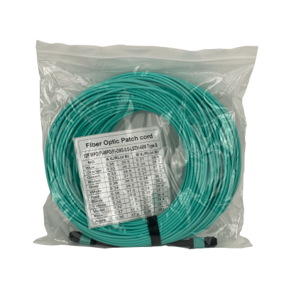 JF4MM40 LSZH 40mt OM4 MPO-MPO 12-Fibras Type-B Multimodo MM Jumper Fibra