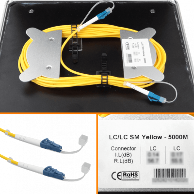 BOB-5LL 5km 9/125 LC-LC/UPC G652 Monomodo SM SX 5000mt Carrete de Lanzamiento