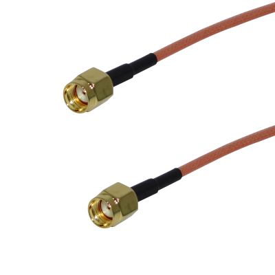 AM-PIGTAIL-13. Latiguillo RG316 13cm con conectores RP-SMA macho a RP-SMA macho