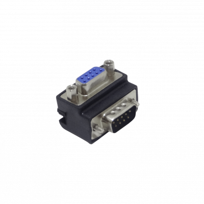 DB9-LU Adaptador Acodado Serial Macho-Hembra DB9 sin-Cable DE-09/HM Vertical-A