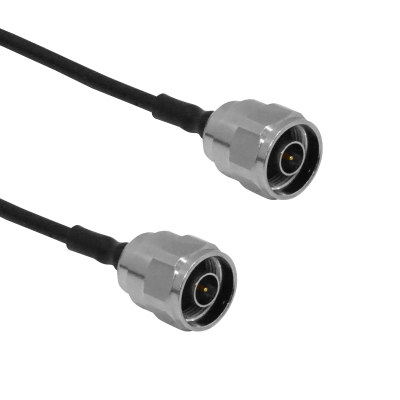 2NN 50cm N-Macho N-Macho SM141 2-Latiguillos Coaxiales Negros Rígidos 0,5 metros