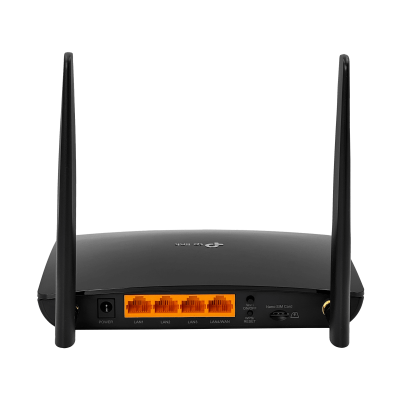 MR400. Enrutador TP-LINK 150mbps 4G/LTE 1-SIM 1-WAN 3-Puertos 100 2-Antenas SMA Doble Banda 2,4/5GHz AC1200