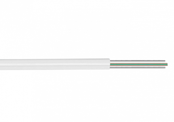 CFSP6 6-Hilos-G652D Blanca 500m Cable Exterior Planta Externa FTTH SM LSZH 4x2.5mm