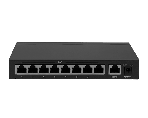 TL-SF1009P TP-LINK 9-100(8-PoE48V-af) 65W-total Conmutador No Administrable No Montable en Bastidor