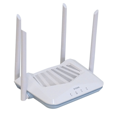 R15 D-LINK Enrutador WiFi 6 AX1500 Doble Banda (5GHz a 1200Mbps + 2,4GHz a 300Mbps) con 4 puertos Gigabit (1 WAN) y Antenas Fijas