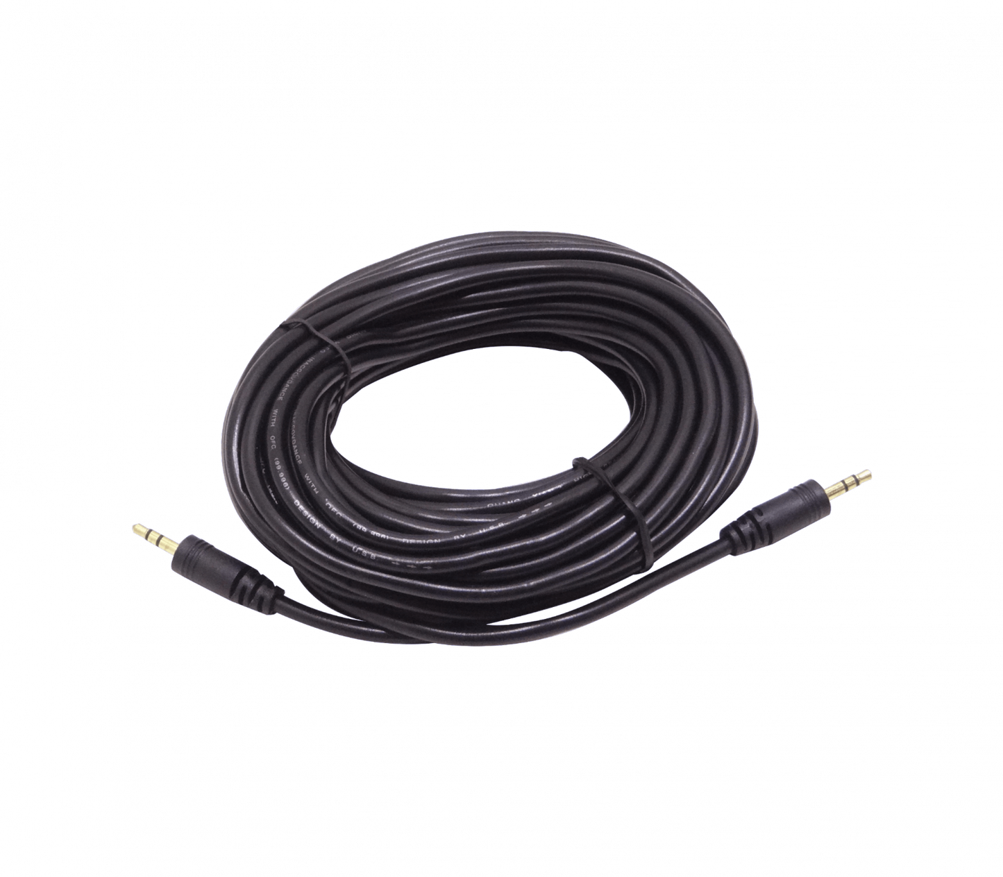AUDIO-10M Cable de audio negro macho a macho 3,5mm plug-phone 1/8 de 10 metros de longitud