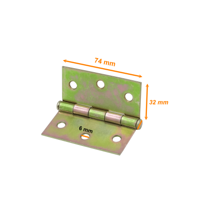 BISA-30 2 Bisagras 3x3 pulgadas x1,6 3 Tornillos incluidos 12 Tornillos 76x76mm