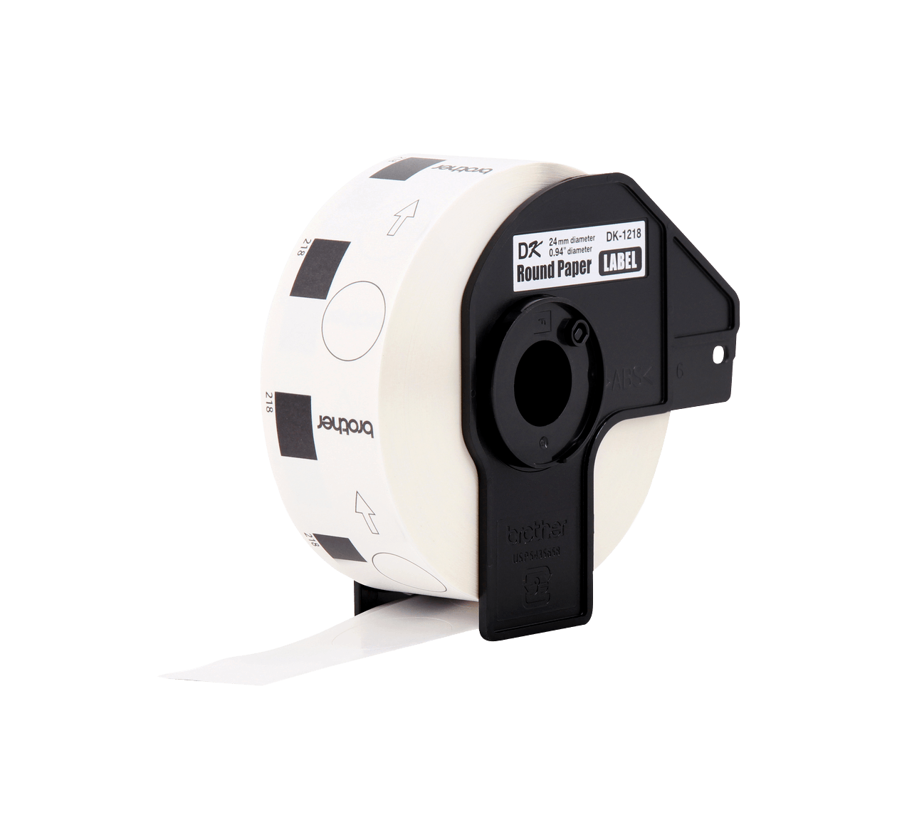 DK1218 Brother 24mm-Diámetro 1000-Rótulos Autoadhesivos Papel Blanco para-QL