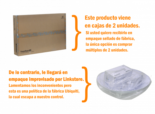 PBE-5AC-500 UBIQUITI 500mm 27dBi sin Blindaje con Cubierta Protectora AC5,1-5,9GHz 1-1000 con PoE-24V