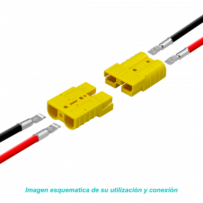 BTAA50 50A 6mm 2-un Amarillo Anderson SB50 Enchufe Terminal Conector Volante
