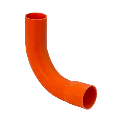 NVC40-C. Conexión angular 90° PVC diámetro 40mm para conducto naranjo con certificación SEC