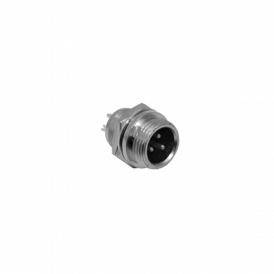 GX12MC-3 Conector de Chasis Macho 3 contactos GX12 Soldable Tipo Aviación