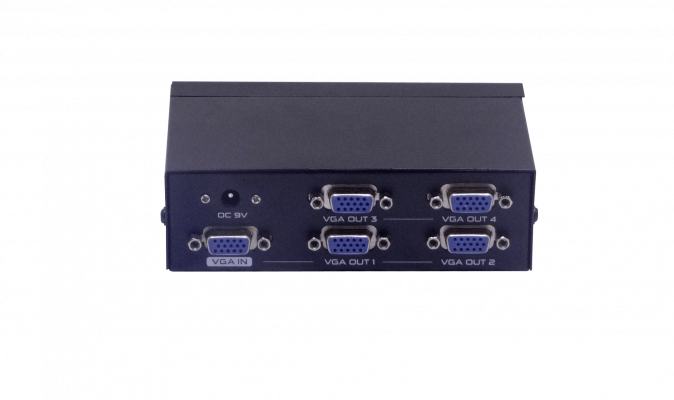 VGA-1X4 Distribuidor de Video 4-VGA-H 1-VGA-H 1920x1440max 5-DB15-H incl-9V